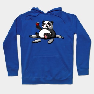 Funny Panda Bear Cute Wine Lover Hoodie